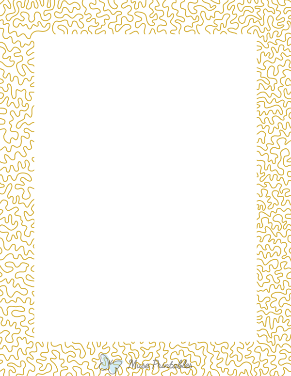 Gold Squiggly Line Border