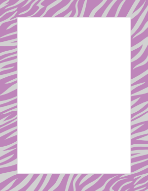 Gray And Purple Zebra Print Border