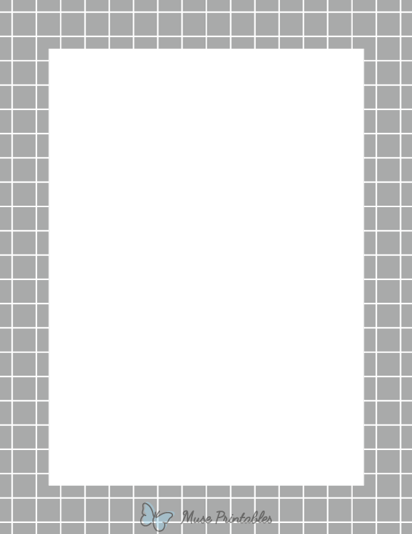 Gray and White Graph Check Border