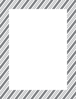 Gray and White Peppermint Stripe Border