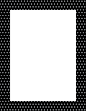 Gray On Black Mini Polka Dot Border