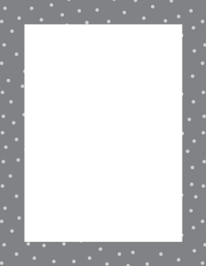 Gray Random Mini Polka Dot Border