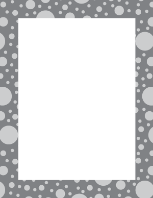 Gray Random Polka Dot Border