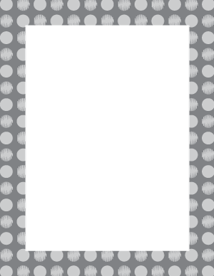 Gray Scribble Polka Dot Border