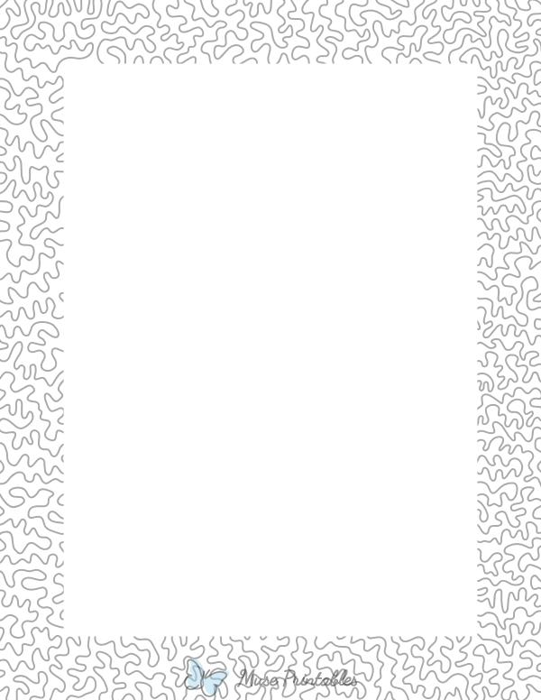 Gray Squiggly Line Border