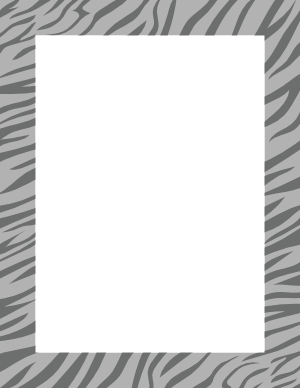 Gray Zebra Print Border