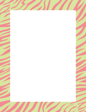 Green And Pink Zebra Print Border