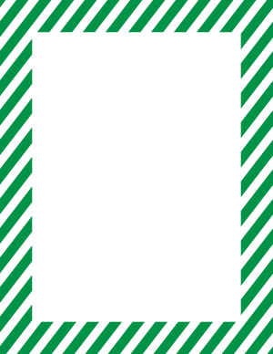 Green And White Diagonal Striped Border