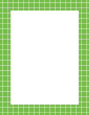 Green and White Graph Check Border