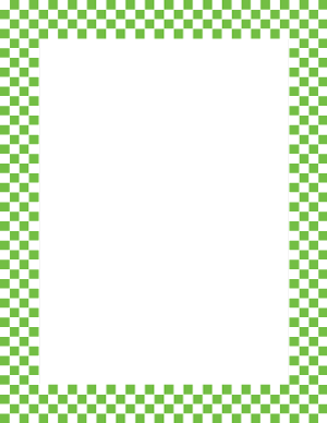 Green and White Mini Checkered Border