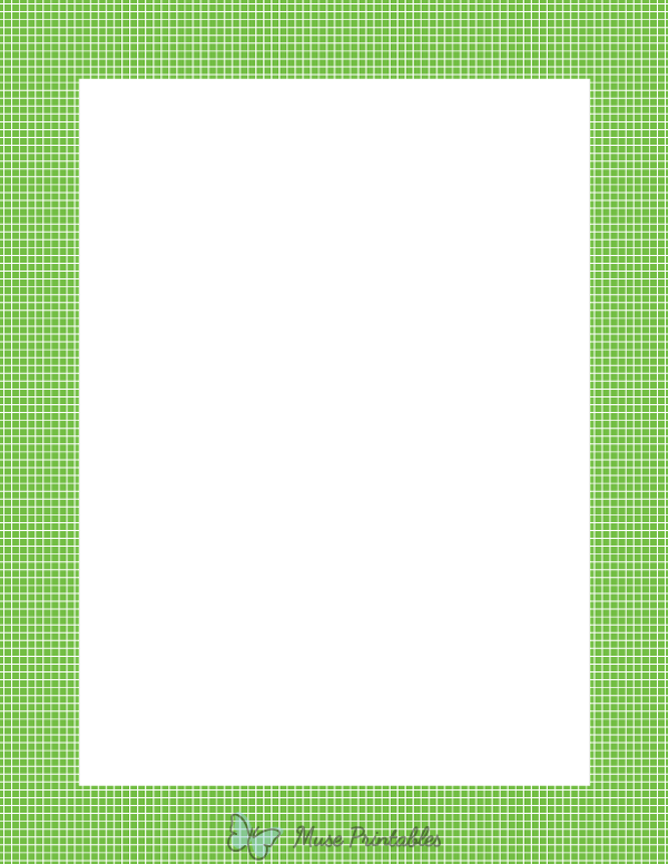 Green and White Pin Check Border