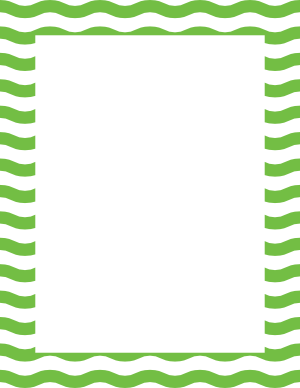 Green and White Wavy Stripe Border
