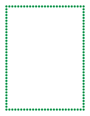 Green Medium Dotted Line Border
