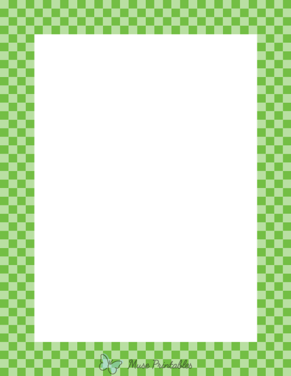 Green Mini Checkered Border