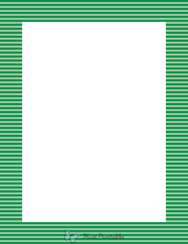Green Mini Horizontal Striped Border
