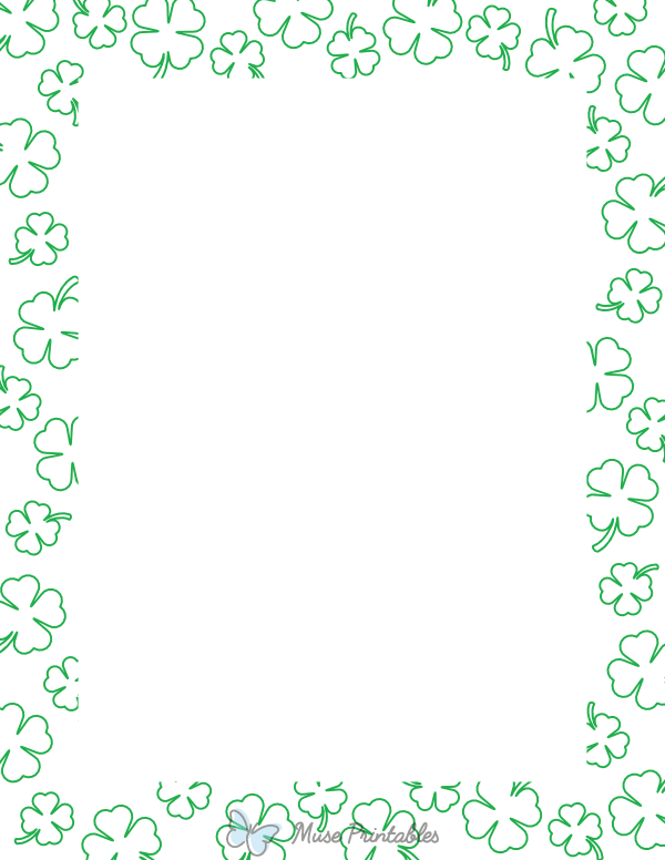 four leaf clover border