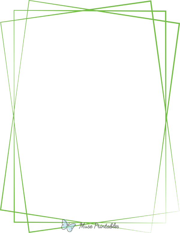 Green Overlapping Line Border