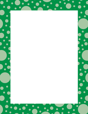 Green Random Polka Dot Border