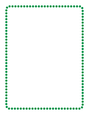 Green Rounded Medium Dotted Line Border