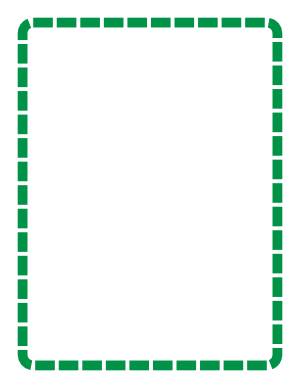 Green Rounded Thick Dashed Line Border