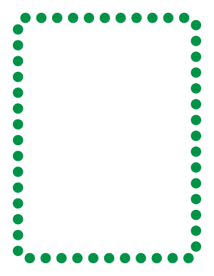 Green Rounded Thick Dotted Line Border