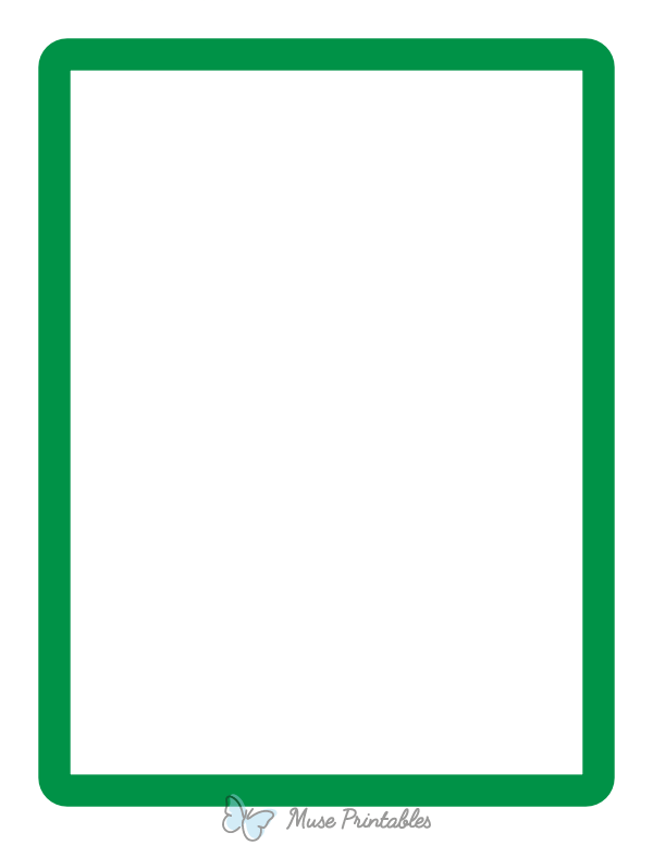 Green Rounded Thick Line Border