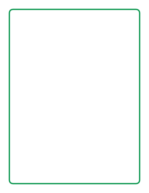 Green Rounded Thin Line Border