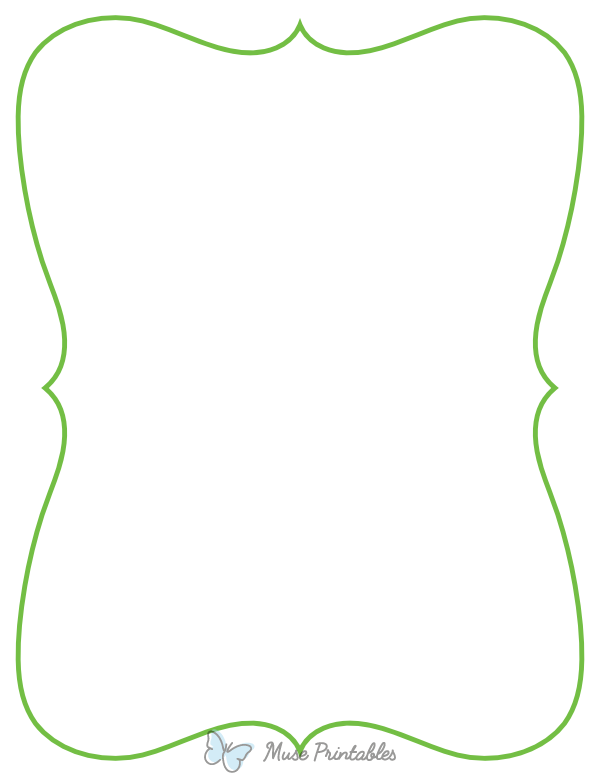 Green Simple Bracket Frame Border