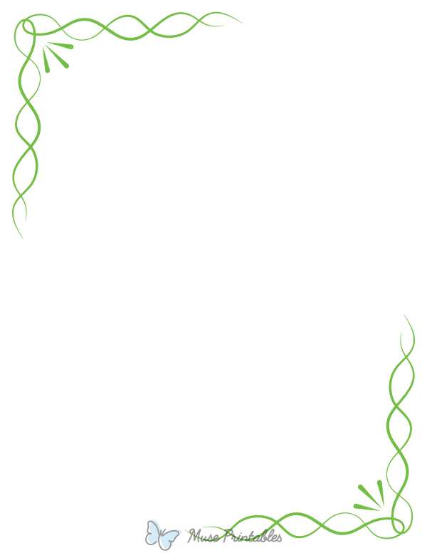 Green Simple Knot Border
