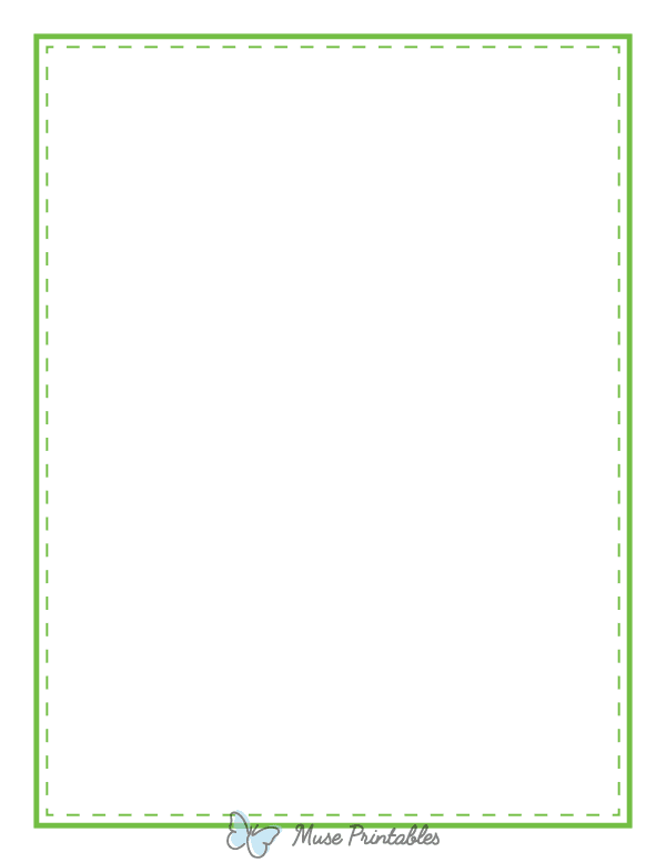 Green Solid And Dashed Line Border