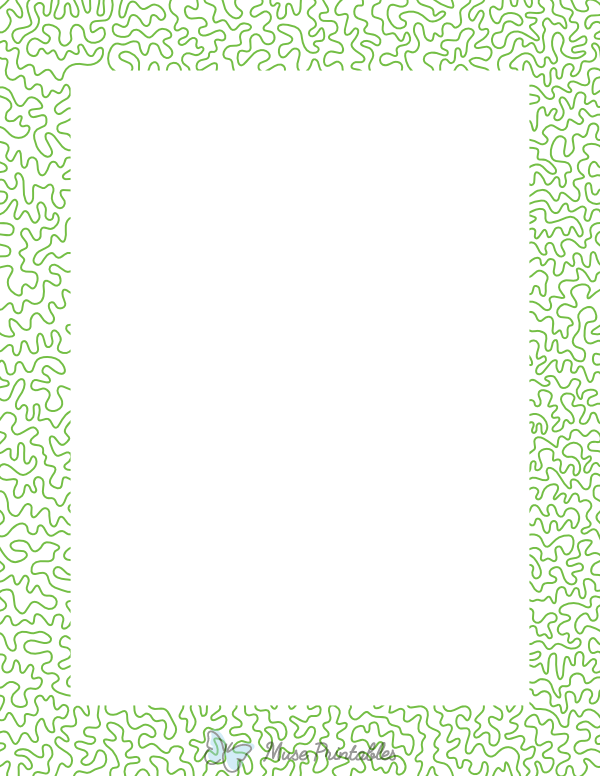Green Squiggly Line Border