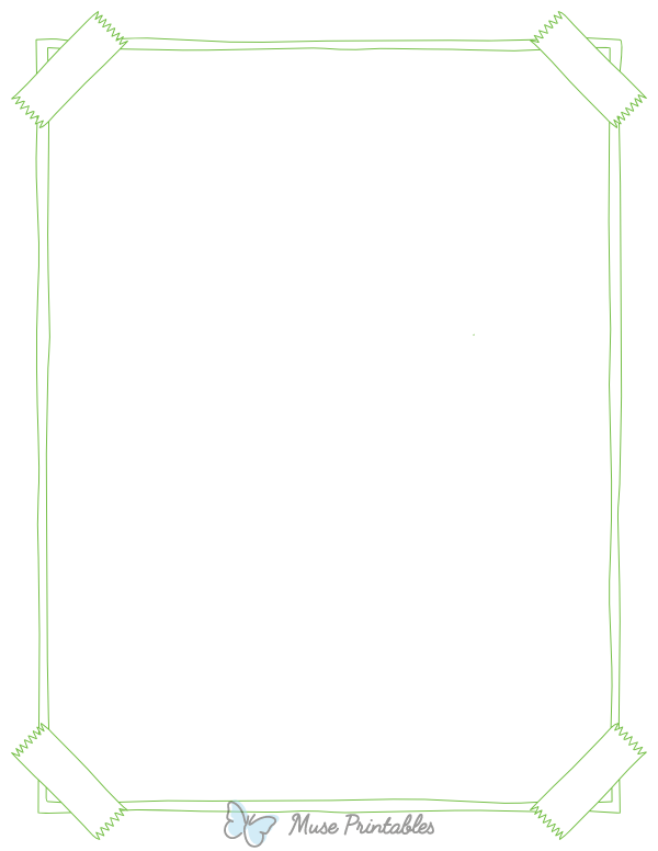 Green Taped Poster Border