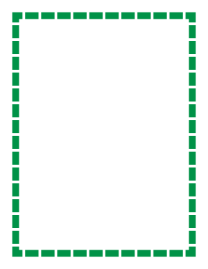 Green Thick Dashed Line Border