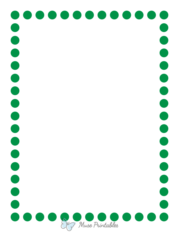 Green Thick Dotted Line Border