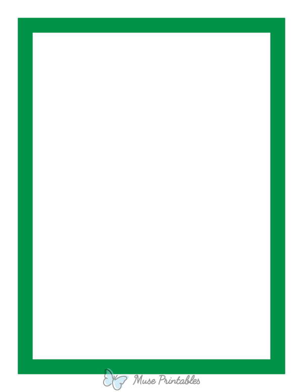 Green Thick Line Border