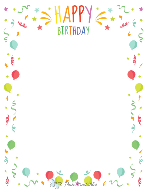 Free Printable Birthday Borders For Paper FREE PRINTABLE TEMPLATES