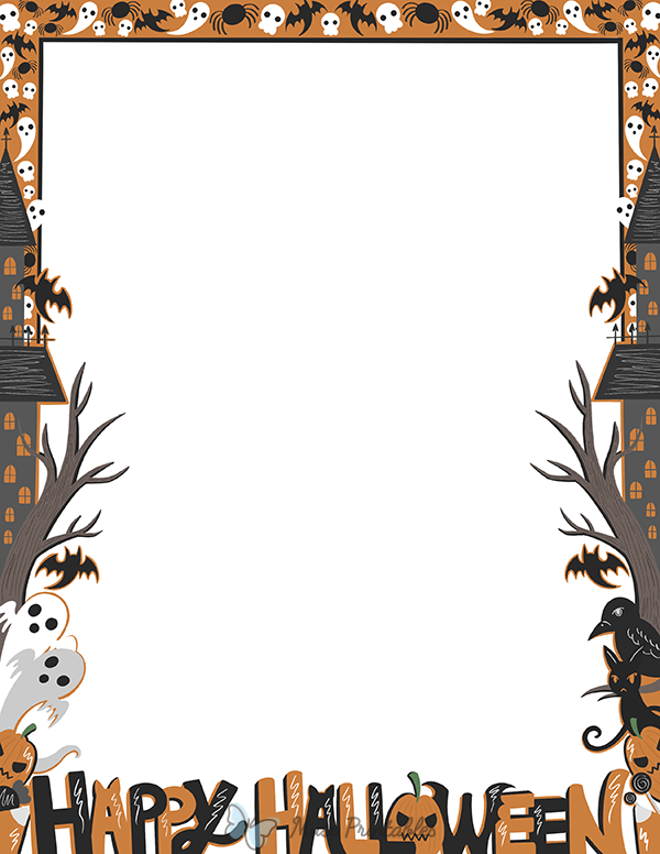 Printable Happy Halloween Page Border