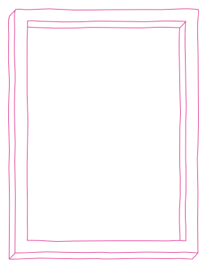 Hot Pink 3d Doodle Frame Border