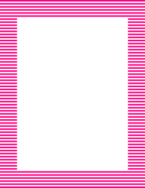 Hot Pink And White Mini Horizontal Striped Border