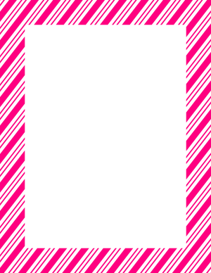 Hot Pink and White Peppermint Stripe Border