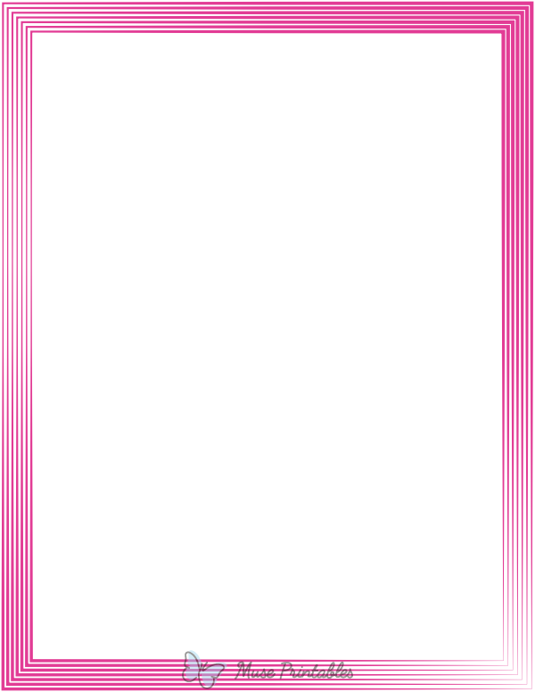Hot Pink Concentric Gradient Line Border