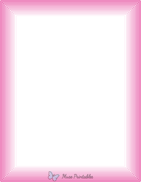 Hot Pink Concentric Line Border