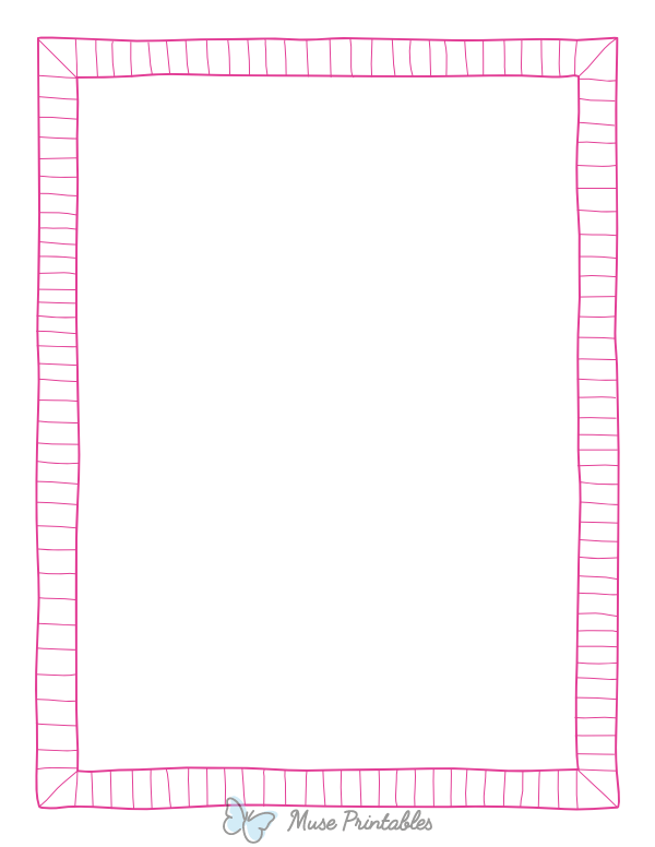 Hot Pink Doodle Frame Border