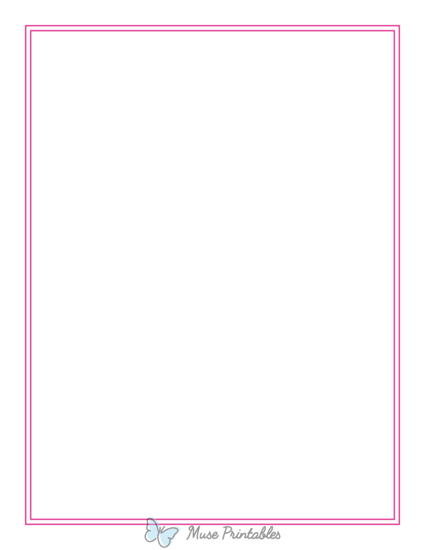 Hot Pink Double Line Border