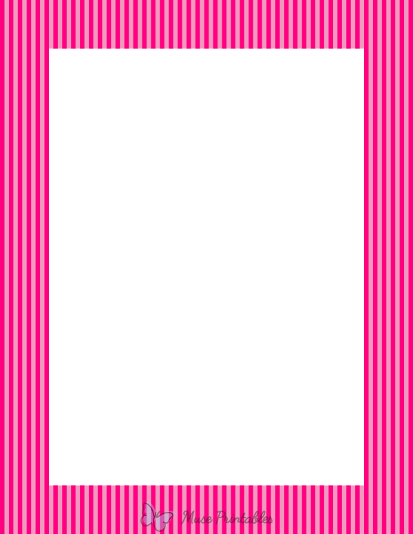 Hot Pink Mini Vertical Striped Border