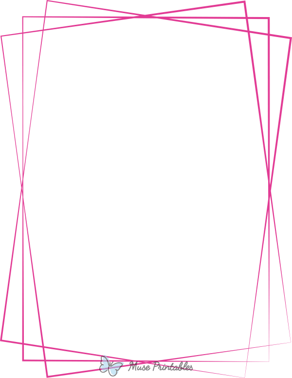 Hot Pink Overlapping Line Border