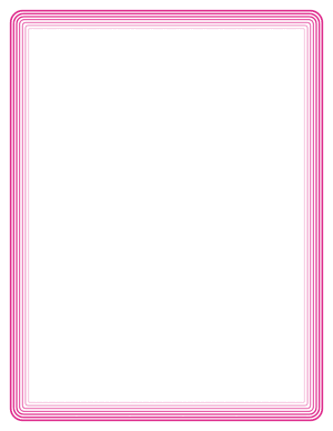 Hot Pink Rounded Concentric Line Border