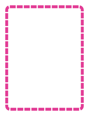 Hot Pink Rounded Thick Dashed Line Border