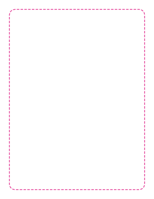 Hot Pink Rounded Thin Dashed Line Border