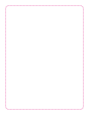Hot Pink Rounded Thin Dotted Line Border